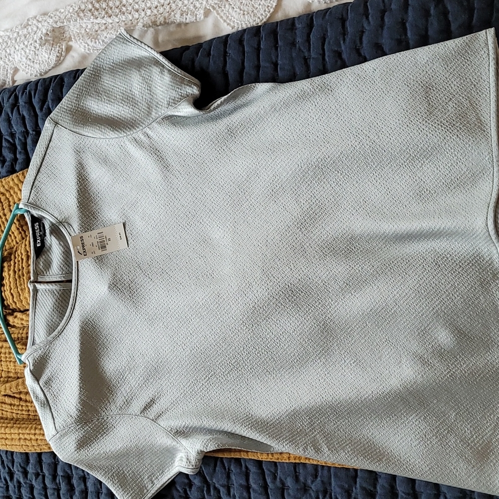 Express, light blue dress top, NWT